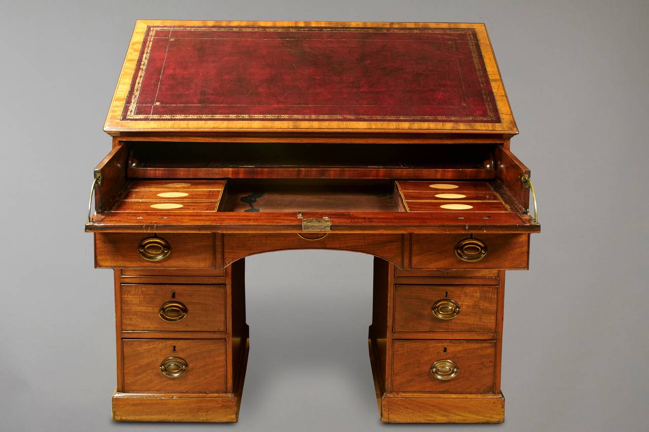 English Regency Mahogany Architect's Desk Attributed to Gillows