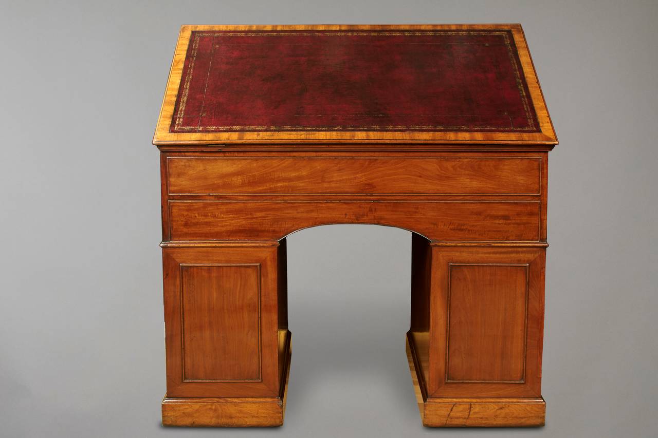 19th Century Regency Mahogany Architect's Desk Attributed to Gillows