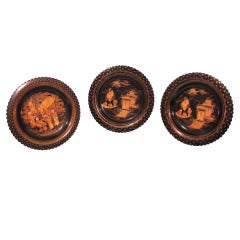 A Group of 3 Chinoserie Coasters
