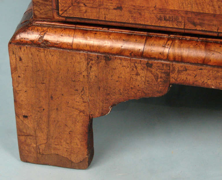 Fine George II Walnut Bureau, Featherbanded Slant Front Desk 2