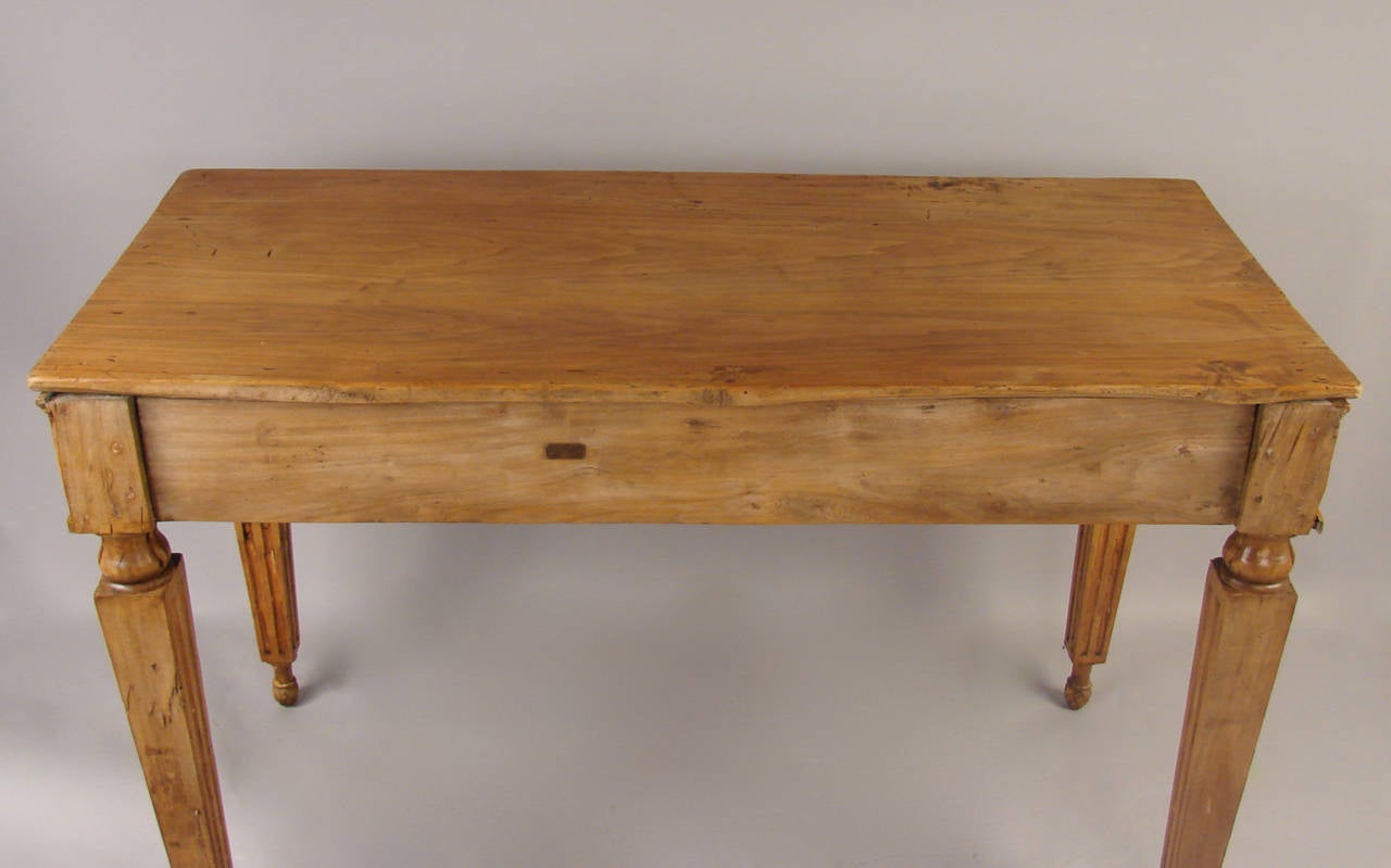 19th Century Neoclassical Carved Poplar Console Table