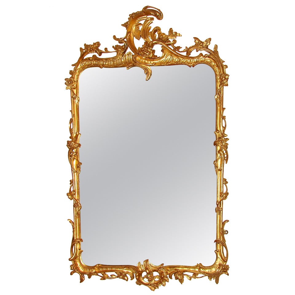 Louis XV Style Giltwood Mirror