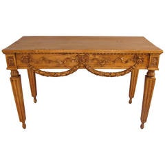 Neoclassical Carved Poplar Console Table