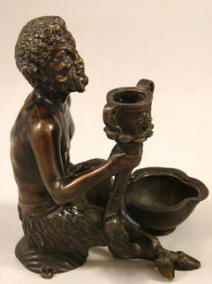 After Eugene Louis Lequesne, French Bronze of a Satyr Sculpture