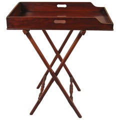 Georgian Style Mahogany Butler's Tray on Stand