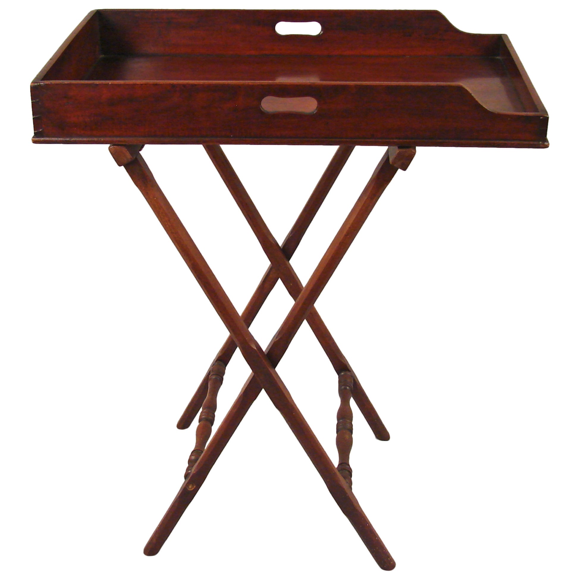 Georgian Style Mahogany Butler's Tray on Stand