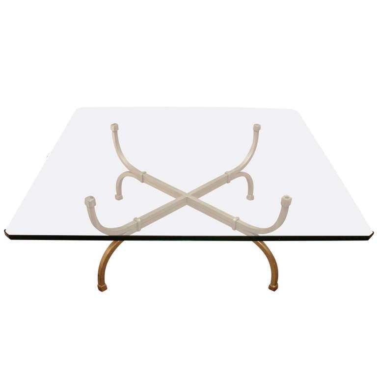 MidCentury Modern Bevelled Glass Coffee Table at 1stdibs