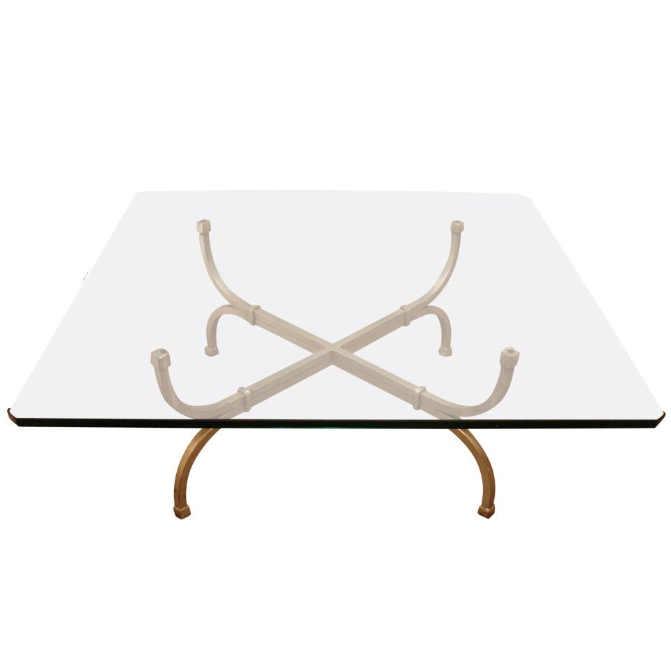 Mid-Century Modern Bevelled Glass Coffee Table