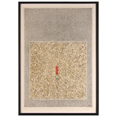 Jiri Kolar, Czech, Abstract Black and Red Etching