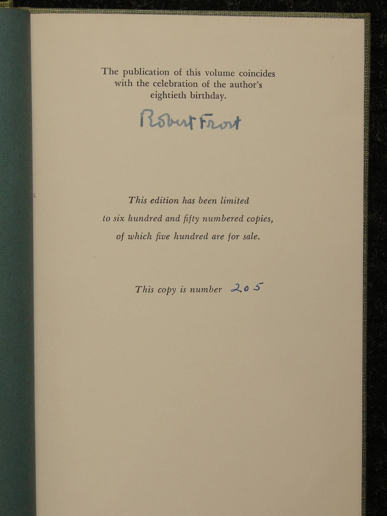 Signed First Edition of Aforesaid by Robert Frost with Slipcase 1
