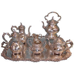 Antique English Sterling Silver, Six Piece Tea and Coffee Service