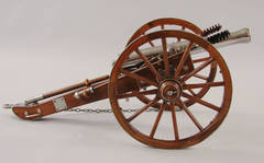 Fine Model of Civil War 12 Pound Steel and Wood Cannon
