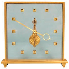 Vintage Rare Jaeger LeCoultre Inline Bridge Clock