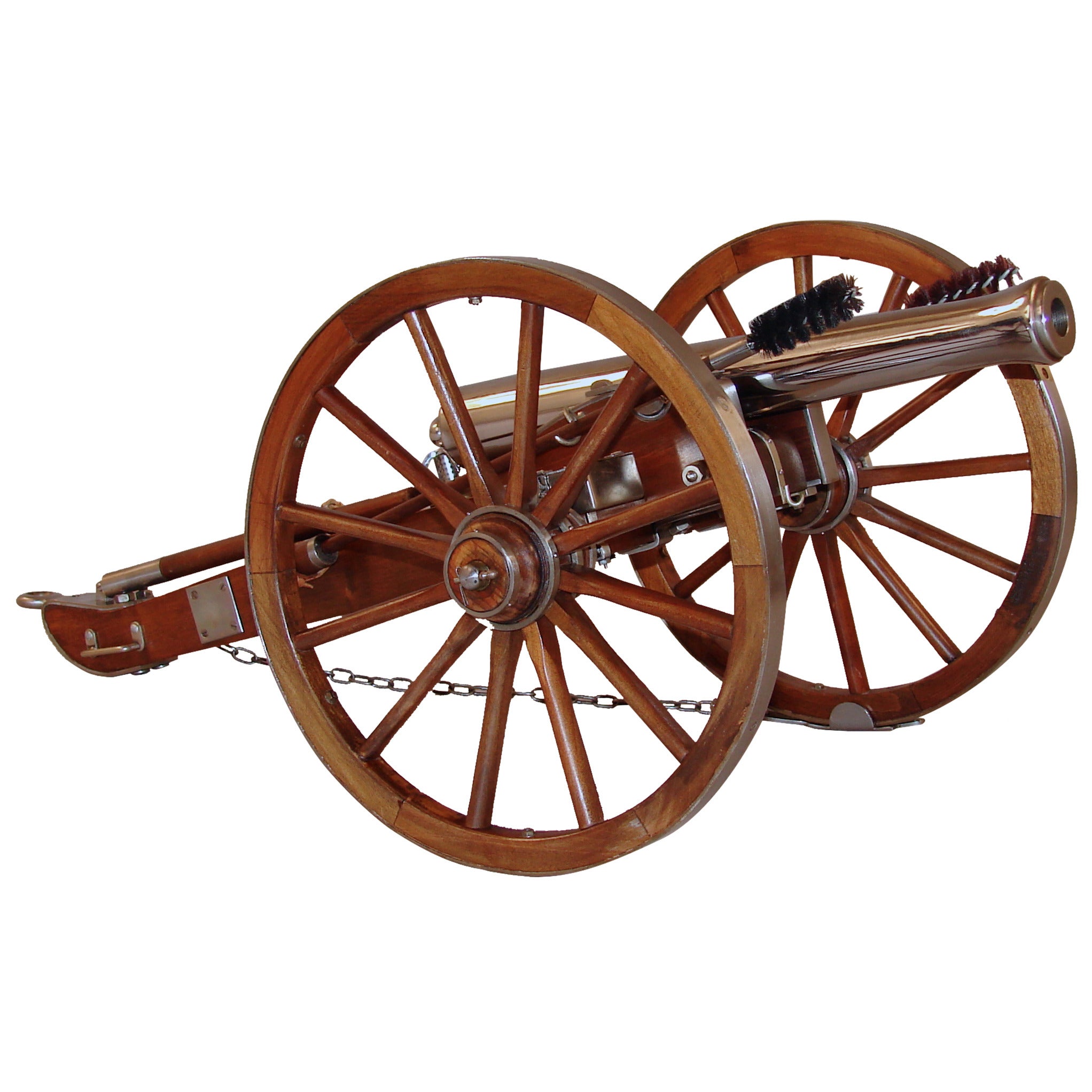 Fine Model of Civil War 12 Pound Steel and Wood Cannon