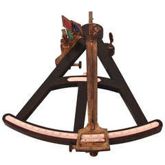 Antique Ebony and Brass Mounted Octant