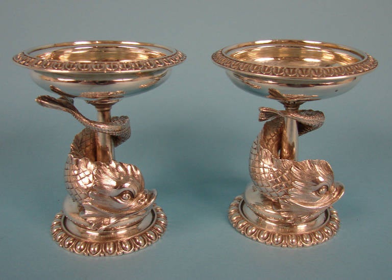 Silver Tazza Form Open Salts