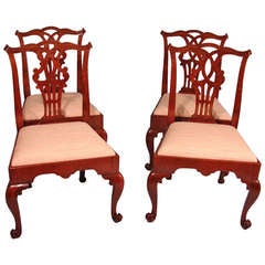 Set of 4 English George II Side Chairs