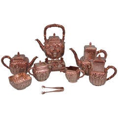 Rare Gorham Eglantine Pattern Sterling Tea and Coffee Set