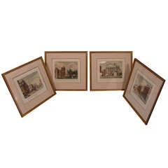 Set of Four William Birch Framed Engravings of Philadelphia
