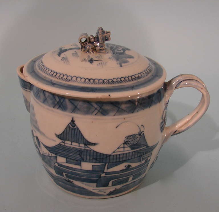 19th Century Chinese Canton Covered Cider Jug