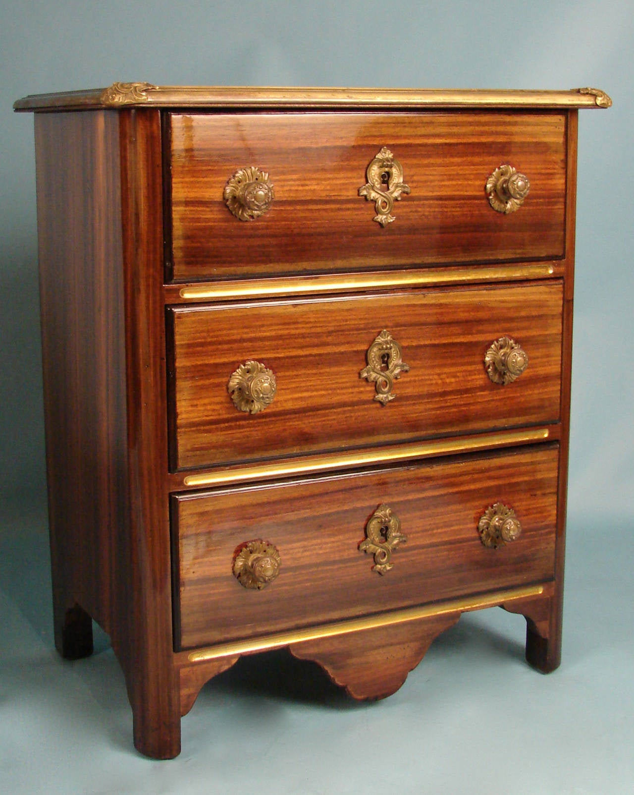 French Rosewood Regence Style Chest with Ormolu Mounts