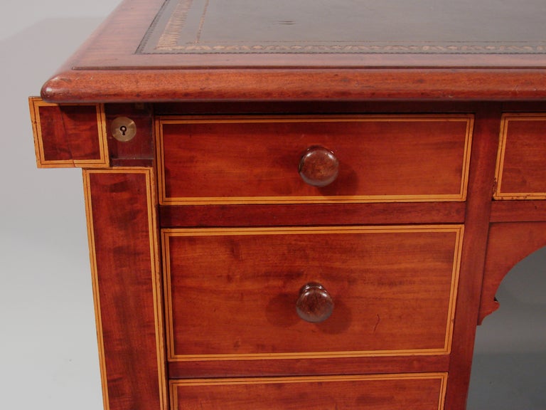George IV Mahogany Pedestal Desk by Gillows