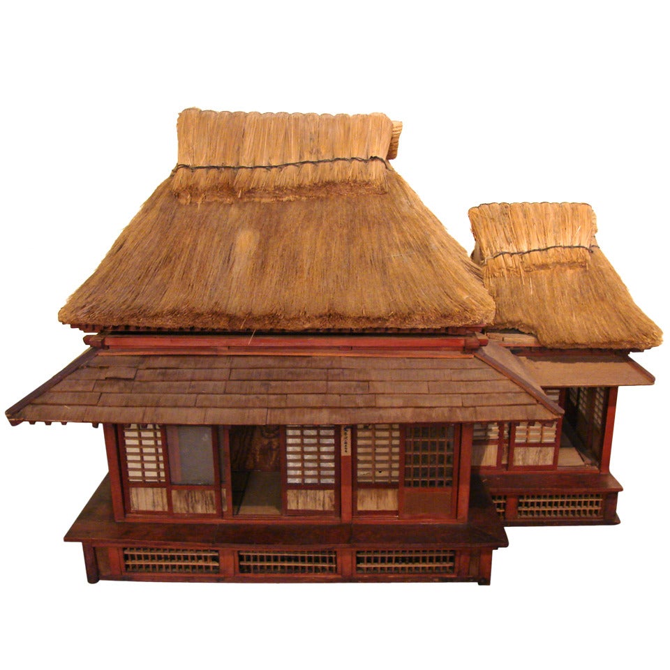 Außergewöhnliches und einzigartiges Modell eines japanischen Teehauses im Angebot