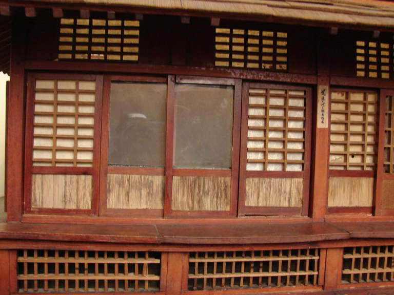 Straw Extraordinary and Unique Model of a Japanese Tea House For Sale