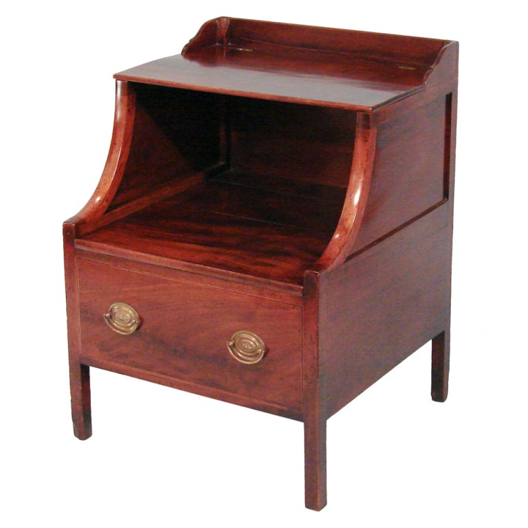 Regency Mahogany Bedside Commode at 1stdibs