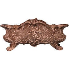 French Cast Metal and Enamel Center Piece