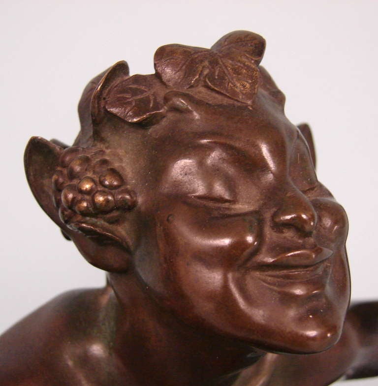 Bronze Satyr with Goats by Thomas Cartier 1