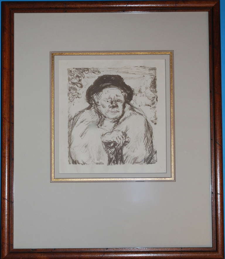 French Pierre Bonnard Original Lithograph Male Figure