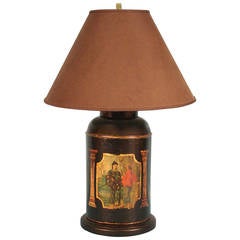 Chinese Export Tea Canister now as Lamp