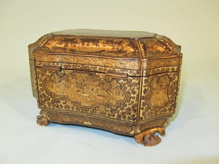 Fine Chinese Export Tea Caddy In Excellent Condition In San Francisco, CA