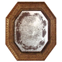 French Empire Giltwood Octagonal Mirror