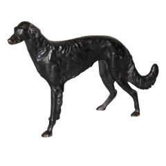 Cast iron doorstop in the form of a Borzoi