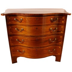 Hepplewhite Inlaid Mahogany Serpentine Chest