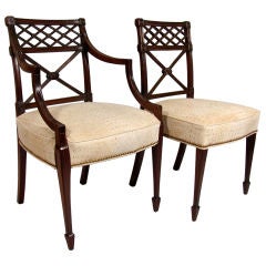 Set of 8 George III mahogany dining chairs