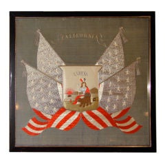 Silkwork depiction of the California state seal