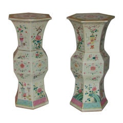 Pair of Chinese export plant stands