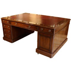 English mahogany partners desk