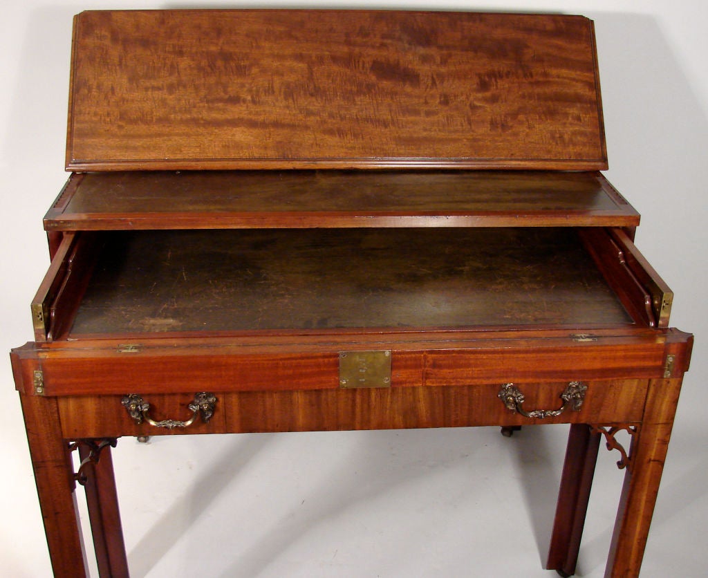English George III mahogany architect's desk