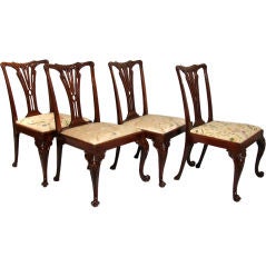 Fine set of 4 Georgian side chairs