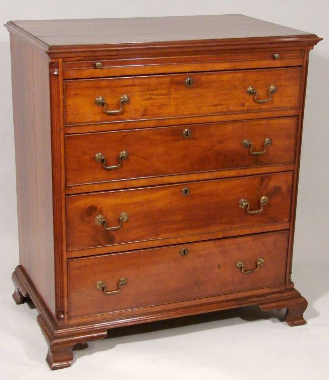 American Chippendale cherry 4 drawer chest