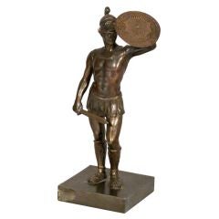 Bronze soldier with shield
