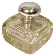 Grand scale molded  glass inkwell