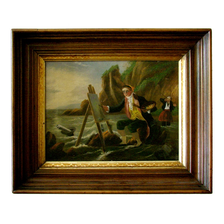 Framed Naive School  Oil on Canvas