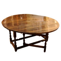 Antique Large Charles II  oak gateleg table