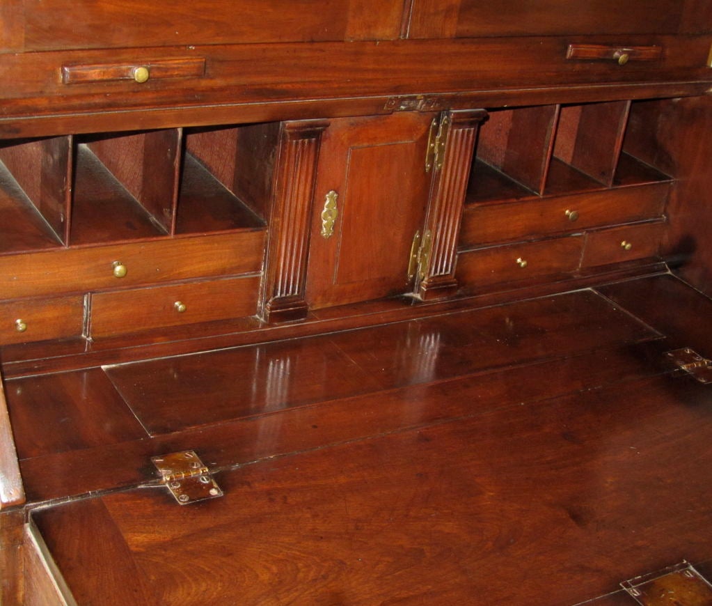 George II Red Walnut Secretary Cabinet 2