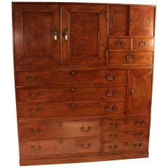 Substantial Japanese merchant's chest in 3 sections